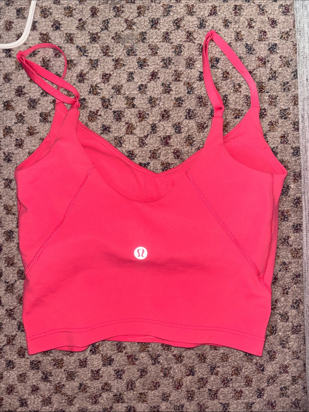 Bright Pink Cropped Cami Tank Top